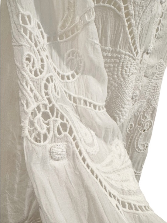 Johnny Was | Chryssie Camp Shirt In Roseann White - Embroidered - Boho - NWT - Picture 7 of 12